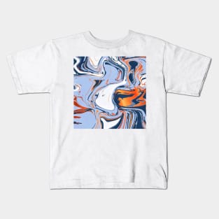 Liquid marble texture with abstract luxury Kids T-Shirt